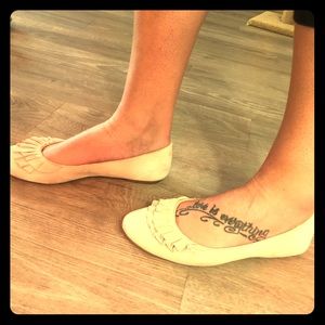 Light pink, gently worn flats